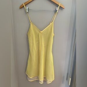 La SENZA Vintage Yellow Slip Dress S